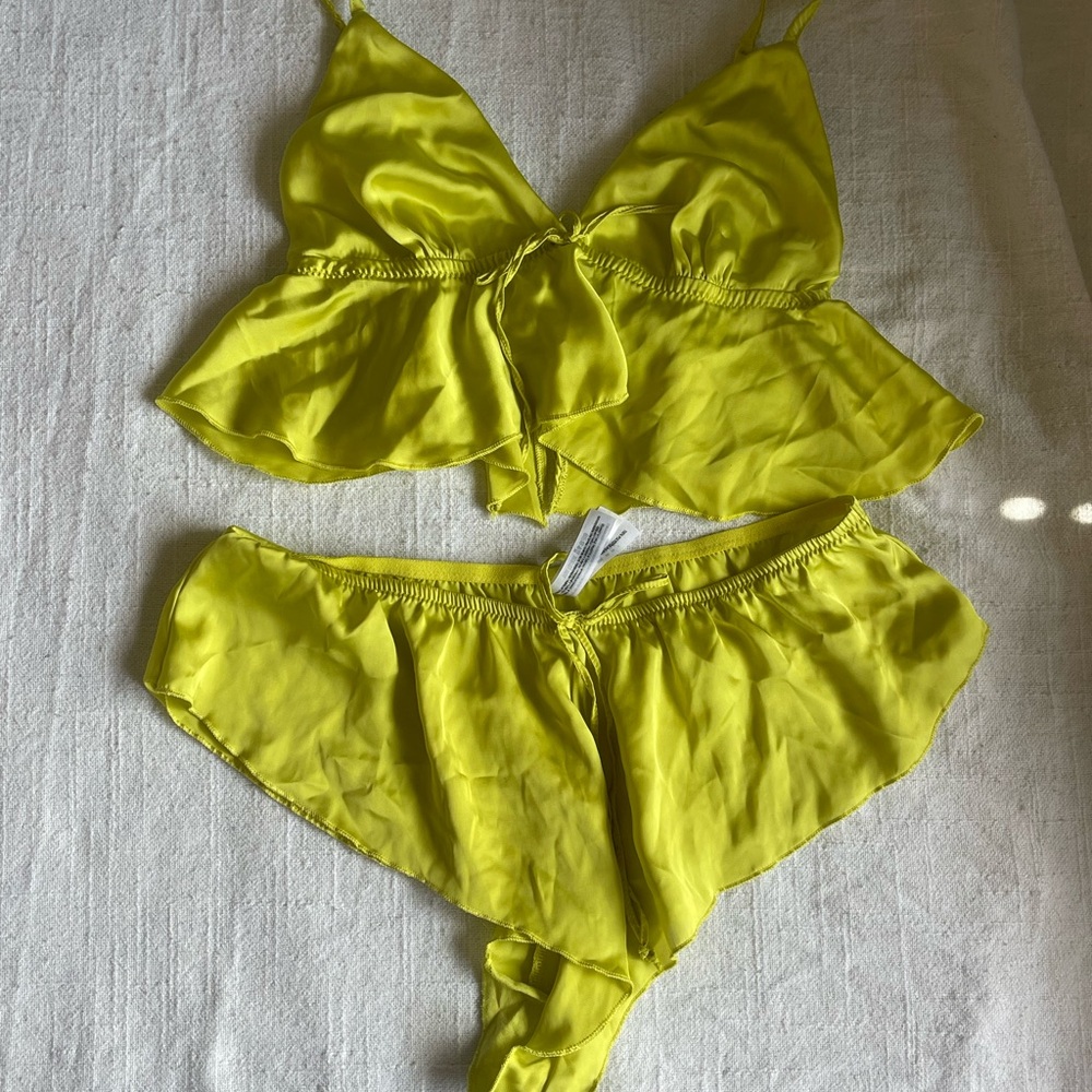 Primark Yellow Chemise with Satin Sheen